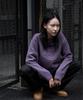 DICKIES Embossed Logo Pullover Crop Knit Purple