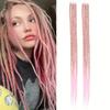 2Pcs 24 Inch Handmade Dreadlock Extensions Clip-in Hippie Dreads Hairpiece  Suitable for All People