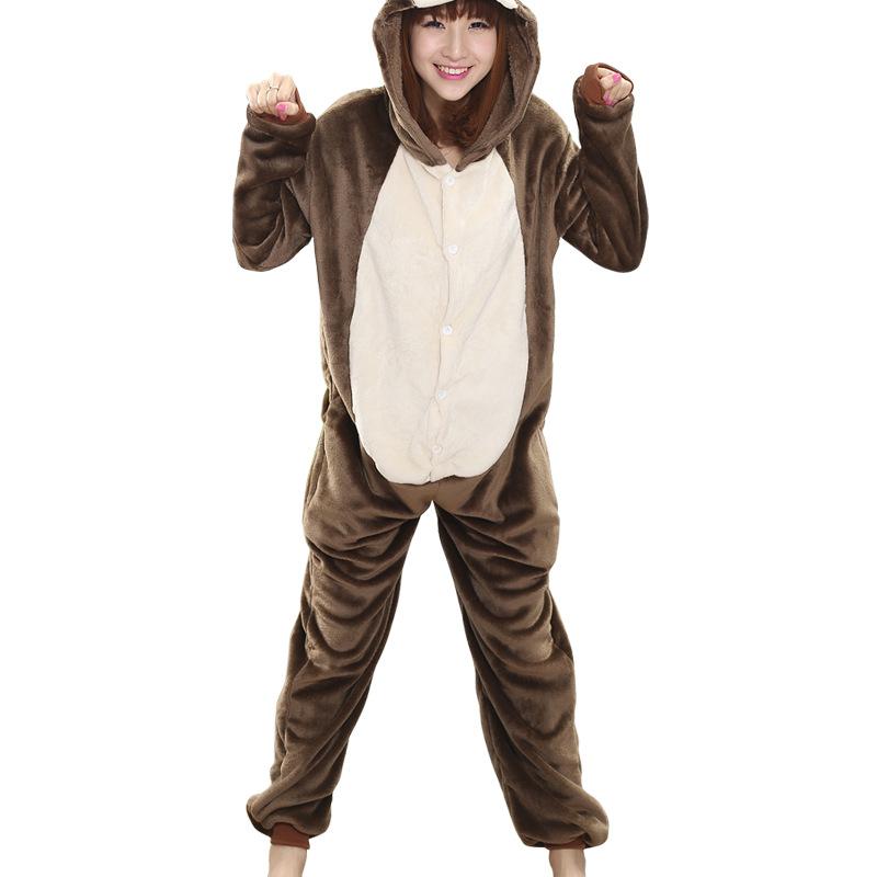 Мужской и женский комбинезон с рисунком из мультфильма, унисекс, фланелевая домашняя одежда с капюшоном, свободная повседневная одежда для отдыха