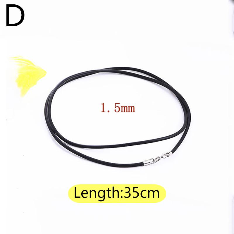 Черный резиновый кожаный веревочный колье/ожерелье с застежкой-лобстером, пряжкой, шнуром, DIY ювелирные аксессуары