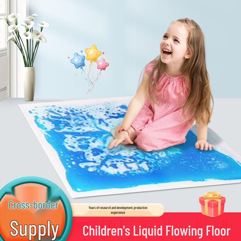 Жидкая сенсорная плитка для пола 30x50 см - Перетекающий ПВХ пазл-кирпич