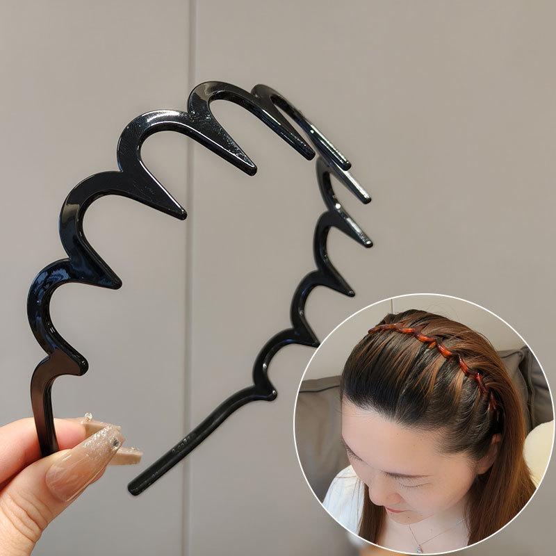 Women's Fashionable and Versatile Hairband for Going Out, Crushed Hairpin with Teeth, Non-slip Face Washing Headband Headdress