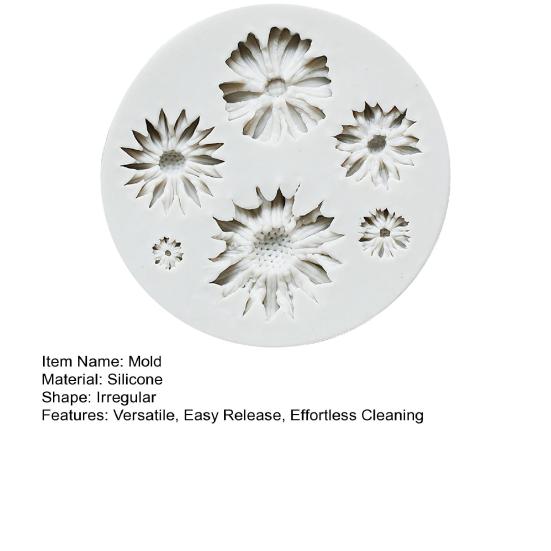 3D Flower Silicone Molds Cake Candy Chocolate Baking Mold BPA-free Pastry Baking Tool for Desserts Jelly Pudding