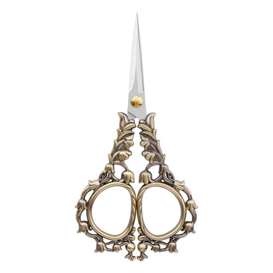 Vintage Carved Flower Scissors Heavy Duty Stainless Steel Sharp Blade Multipurpose Tailor Scissors DIY Embroidery Arts Crafts Crochet Yarn Scissors