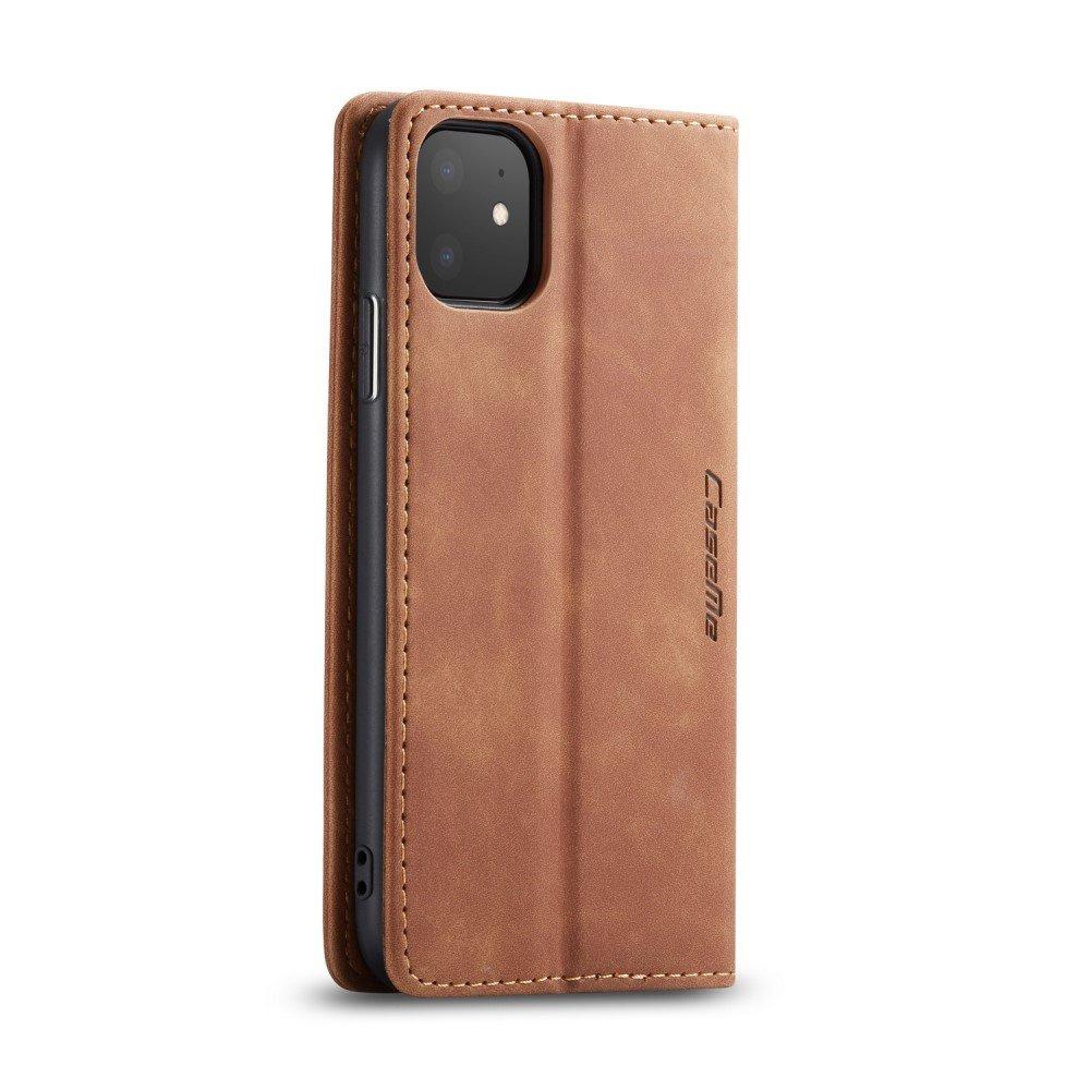 CASEME iPhone 11 Leather Wallet Case, Brown