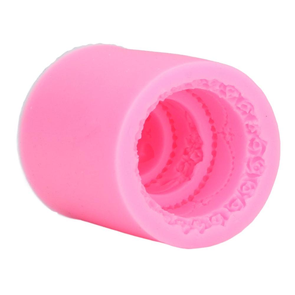2pcs Fondant & Gum Paste Mould Pink Fondant Mould Durable Soft Fondant Silicone Non Stick Silicone Fondant Mould DIY Cake Making