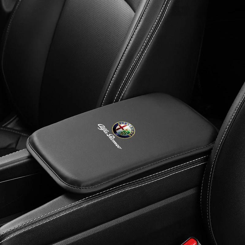 Автомобильные наклейки для Alfa Romeo, Подушка подлокотника автомобиля, Защита центральной консоли, Накладка на локоть для Alfa Romeo Giulia Stelvio Giulietta 156