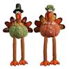 Turkey Gnome Doll Hanging Leg Turkey Doll for Thanksgiving Day Home Desk Shelf Decoration Harvest Festival Supply