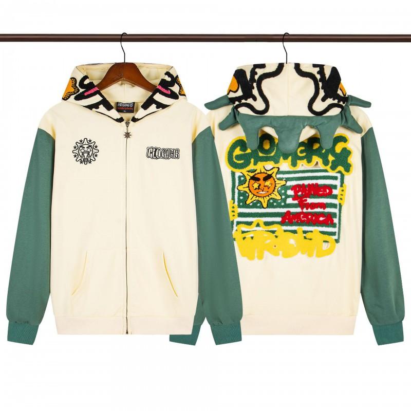 Худи Glo Gang Streetwear Мужское Оверсайз Свободный Крой Хлопковый Пуловер С Принтом