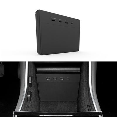 Мульти-USB-концентратор, аксессуары для центральной консоли салона автомобиля с портами 5 в 1 для Tesla Model 3