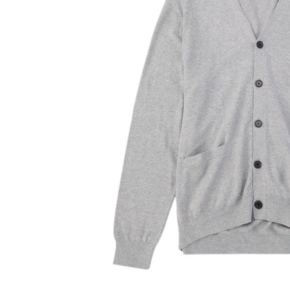 Свитер мужской Polo Ralph Lauren однотонный с V-образным вырезом и длинным рукавом серый MNPOSWE16810319-D86