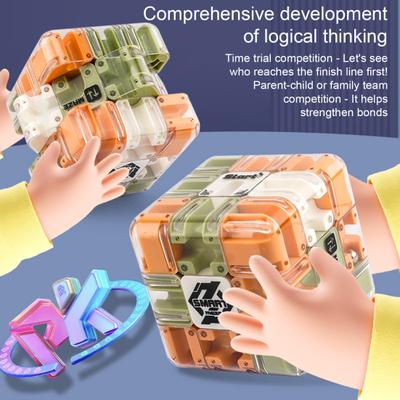 1/2 шт. 3D Головоломка Лабиринт Куб Головоломка 3x3 Лабиринт с перекатывающимся шариком Снятие стресса Тренировка логического мышления Ручной лабиринт с бусинами Обучающая игрушка