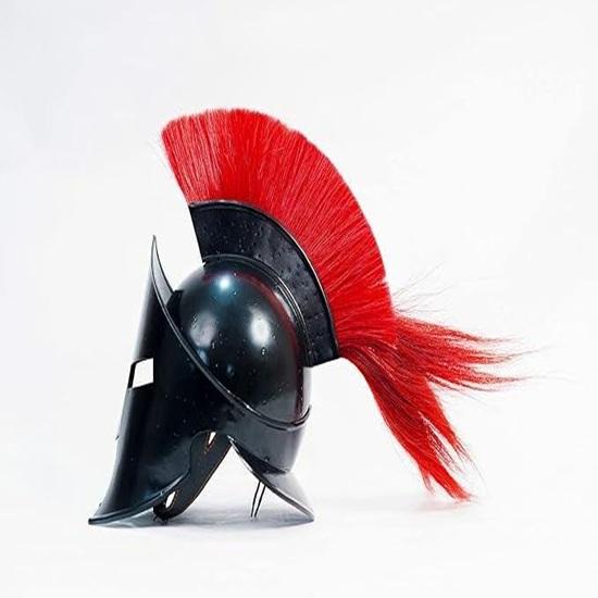 Black Spartan Helmet 300 Movie King Leonidas Replica Steel Armor Cosplay LARP Wearable Helmet