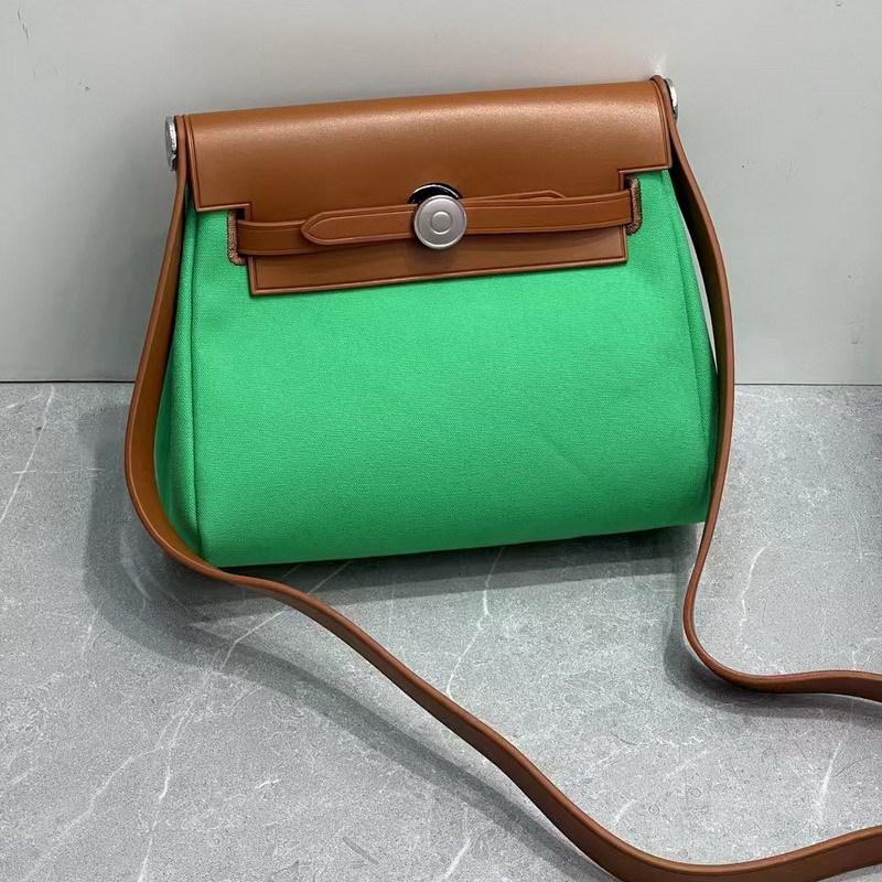 2025 Новинка 22 см сумка из коровьей кожи с холстом и кожей + мини-сумка через плечо из натуральной кожи и ткани