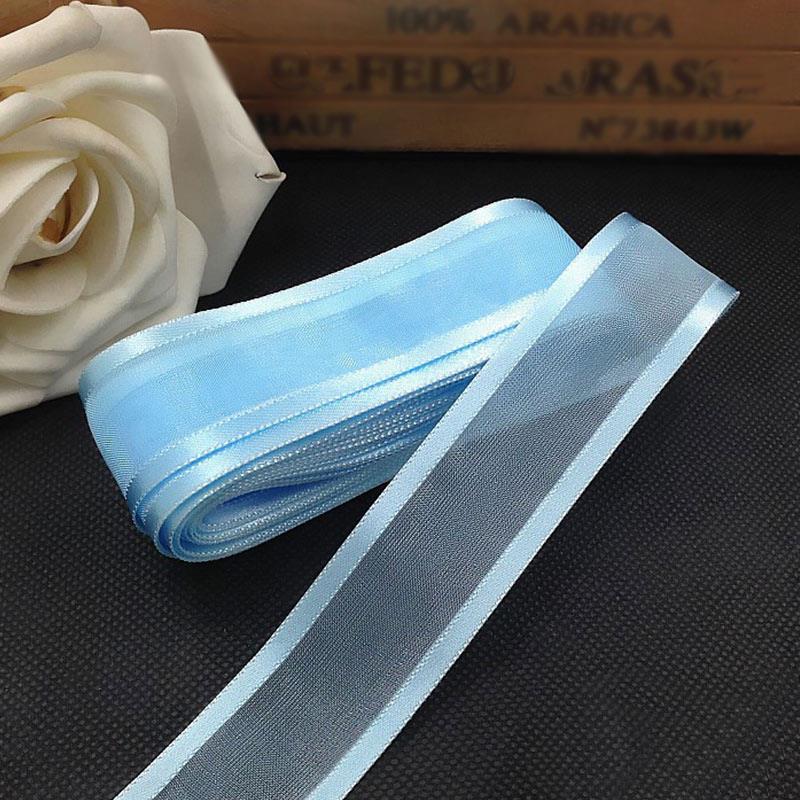 Candy Color Gauze Ribbon Satin Organza Ribbon for Wedding Party Decoration Handmade Ribbon Gift Packaging