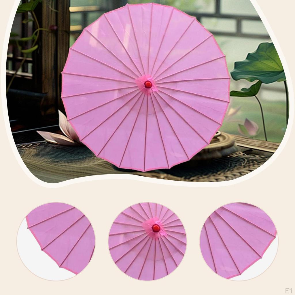 Китайский зонт диаметром 32 дюйма с деревянной ручкой, для праздников.