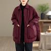 Осень-Весна-Зима Хлопковая подкладка свободная верхняя одежда женская повседневная свободная куртка Пальто