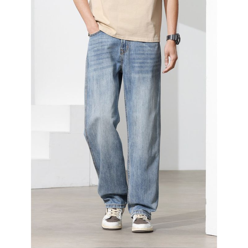Cabinet Goods 800 +! Export Original Order! Spring & Fall New Jeans Straight-leg Loose Stretch Pants Cut Label Big Sale