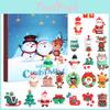 Календарь Адвента на Рождество от Санта-Клауса ПВХ 3D Знаковые Фигурки Для Праздничного Декора и Подарков