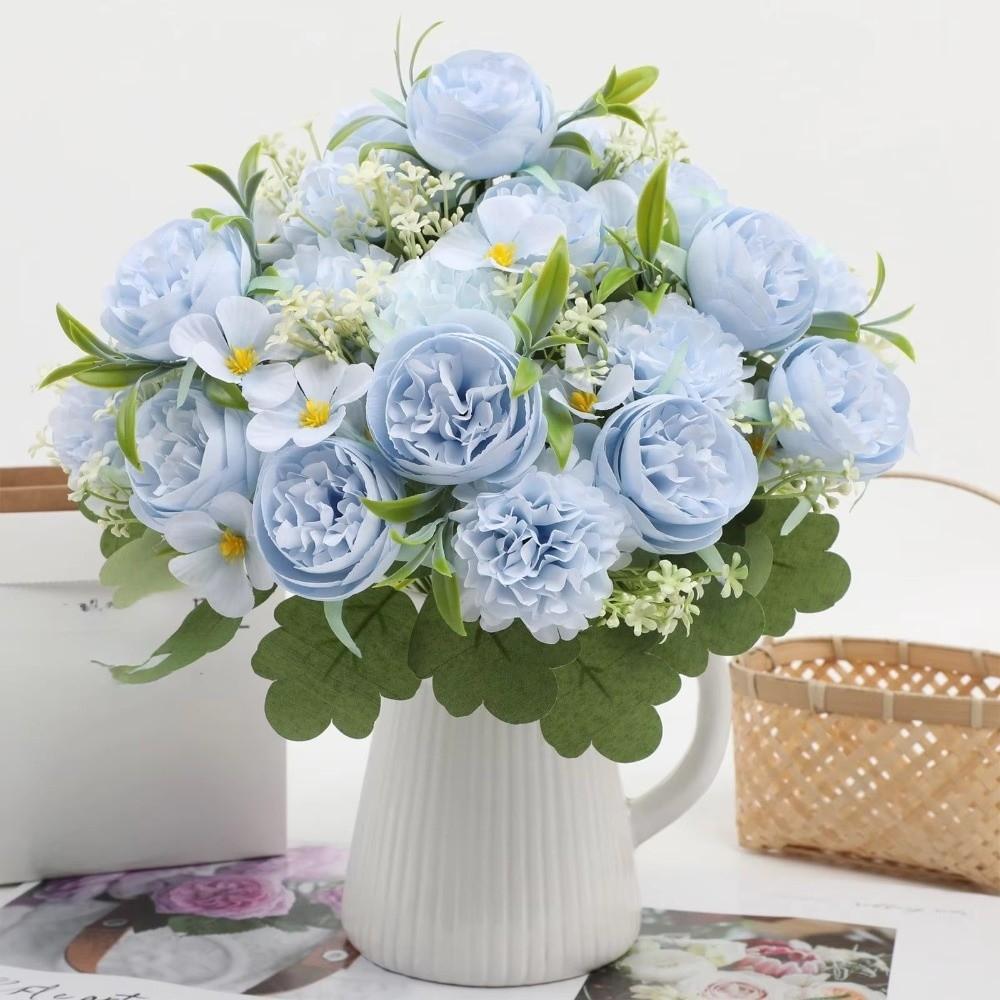 Silk Cloth Simulated Peony Flower Mother's Day Gifts Wedding Fake Flower Bridal Bouquet Home Decor