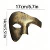 1 шт. Ретро маска, тема принца, полумаска, аксессуары для взрослых для костюмированной вечеринки, антикварная маска для оперного бала, вечеринки в ночном клубе