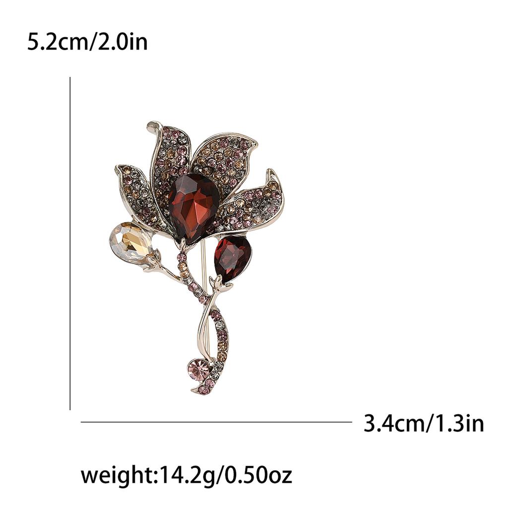 Высококачественный сплав горный хрусталь брошь в виде цветка каллы модная ретро женская одежда корсаж ювелирные изделия булавка