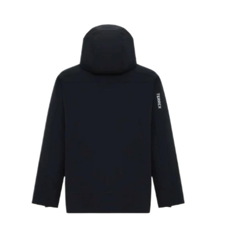 Adidas Down Jackets Men's Black Hooded Non Detachable Moderate LG3626