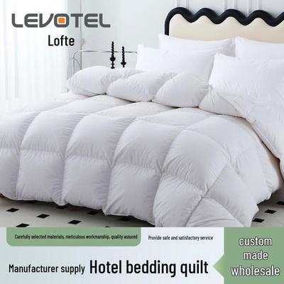 Роскошное всесезонное пуховое одеяло из белого гусиного пуха - Очень большое односпальное/двуспальное