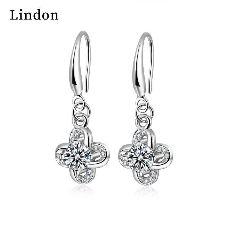 Lindon Copper Alloy Zircon Earrings Drop Earrings For Women Wedding Party Gifts