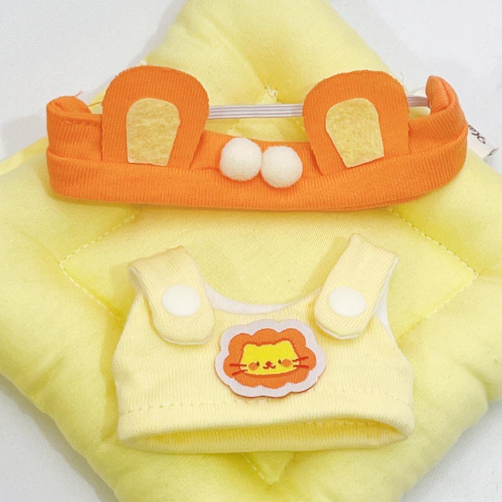 Lion 10cm Cotton Doll Clothes Strap Dress Doll Dress Up Set Doll Clothes Outfit  Children's Gift
