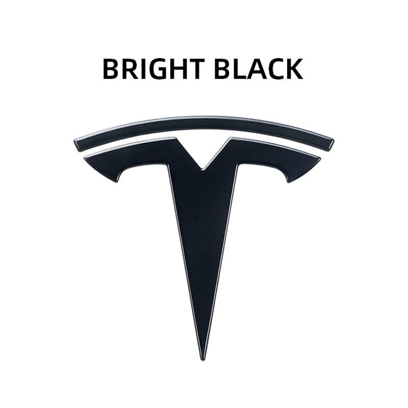 ZQEZ5 Tesla Car Front Emblem Rear Trunk Emblem Sticke for Model 3 Mode Y metal logo replacement rear and rear logos blackening