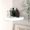 VidaXL Floating Corner Shelf High Gloss White 25x25x3.8 Cm MDF