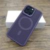 Роскошный чехол для iPhone 16 15 14 Plus 13 12 11 Pro Max, рассеивающий тепло, Magsafe, магнитная беспроводная зарядка, сетчатый дышащий чехол