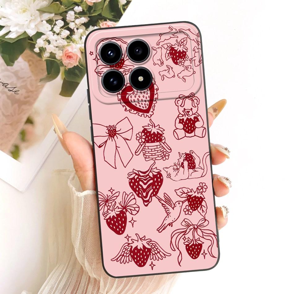 For Xiaomi Redmi K90 Cute Cat Flower Cartoon Phone Case For Redmi K 90 K90 Pro Max 5G Shockproof Soft Silicone Cases Bumpers