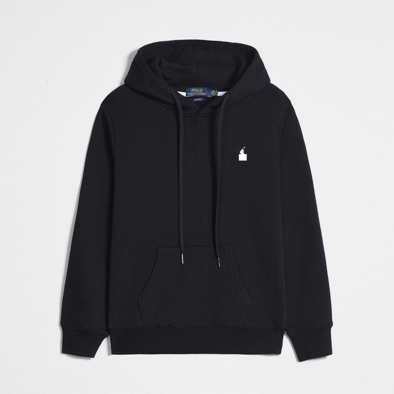 Мужская повседневная толстовка на молнии с длинным рукавом RL с вышивкой маленькой лошади