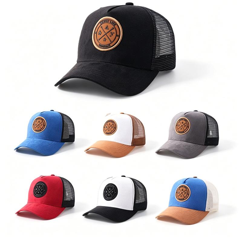 Hot Sale Baseball Cap Mesh Eyelid Label Cap Outdoor Sports Sunscreen Sunshade Hard Top Truck Driver Hat Men