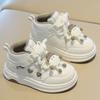 Детская спортивная обувь Весенне-осенние белые туфли для девочек Мультяшные высокие кеды Повседневная обувь для мальчиков на мягкой подошве