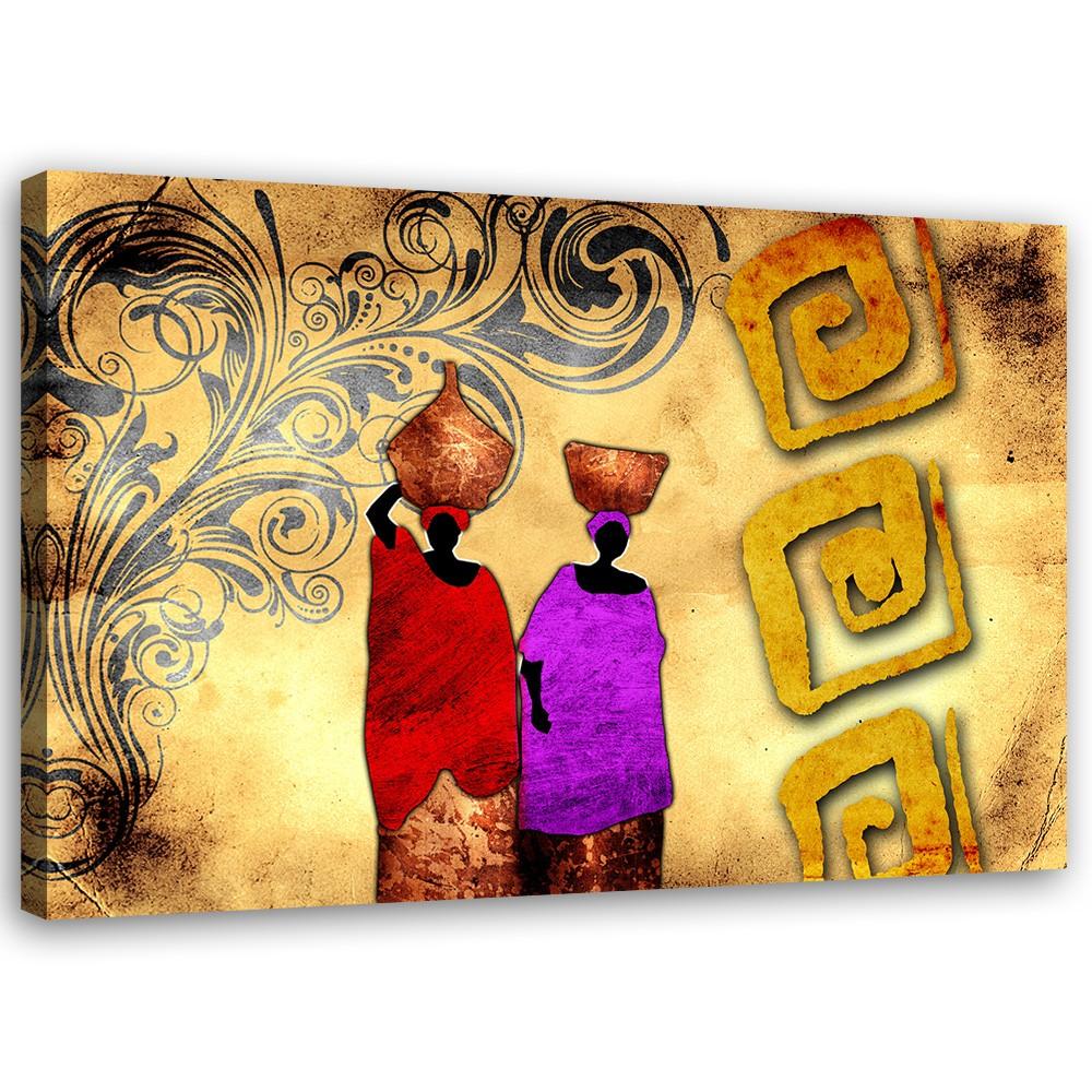 Canvas Print Painting Africa Colourful Women