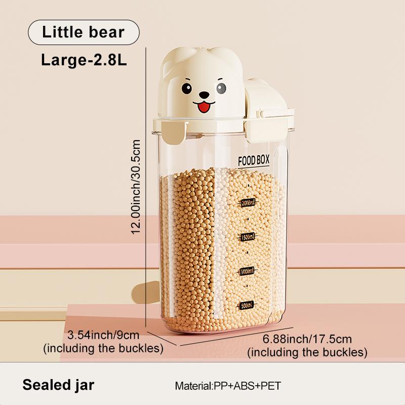 UFORU Animal-Shaped Grain Canister – Food-Grade Kitchen Sealed Pantry Organizer