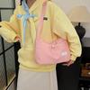 Trendy Solid Color Dumpling Crossbody Bag for Girls - Versatile and Stylish Casual Accessory