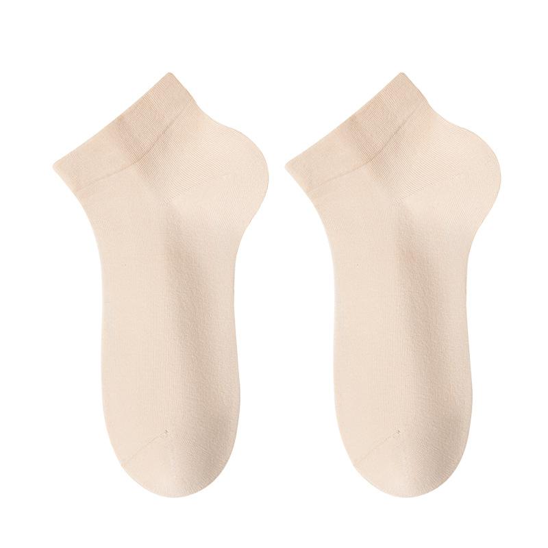 Women's Summer Thin Baita Sweat Absorbing Antibacterial Deodorizing Boneless Moon Seed Tube Cotton Socks