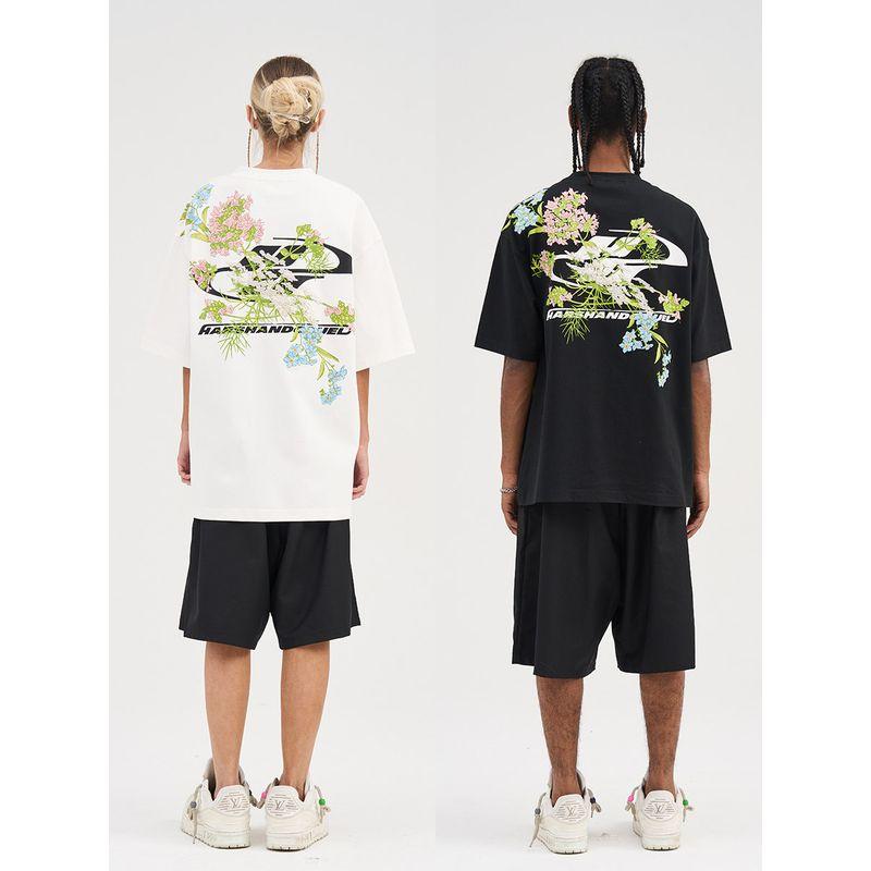 Cleanfit Street Florals Chinese Style Short Sleeve Embroider