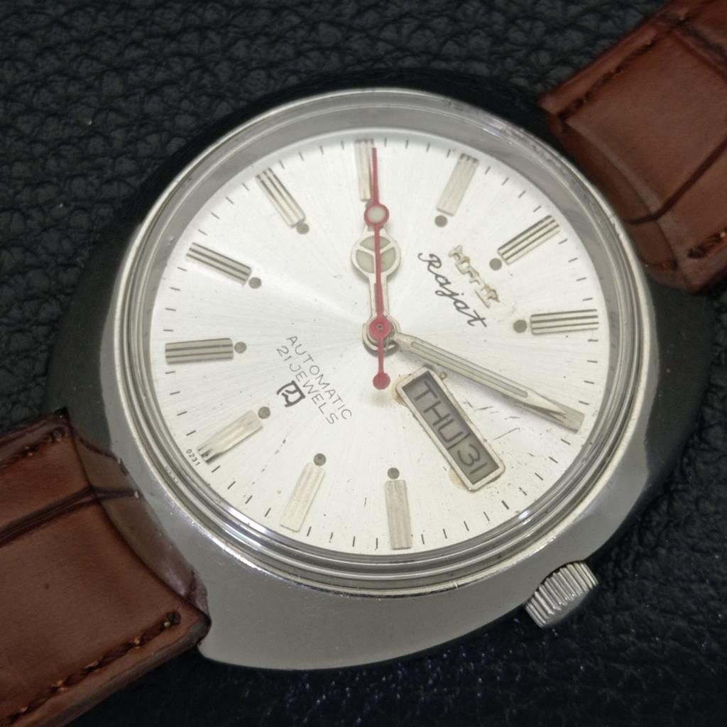 Б/У HMT RAJAT 6501 АВТОМАТИЧЕСКИЕ ИНДИАНСКИЕ МУЖСКИЕ ЧАСЫ С СЕРЕБРИСТЫМ ЦИФЕРБЛАТОМ И ДНЕМ, a432205-2 R110-a432205