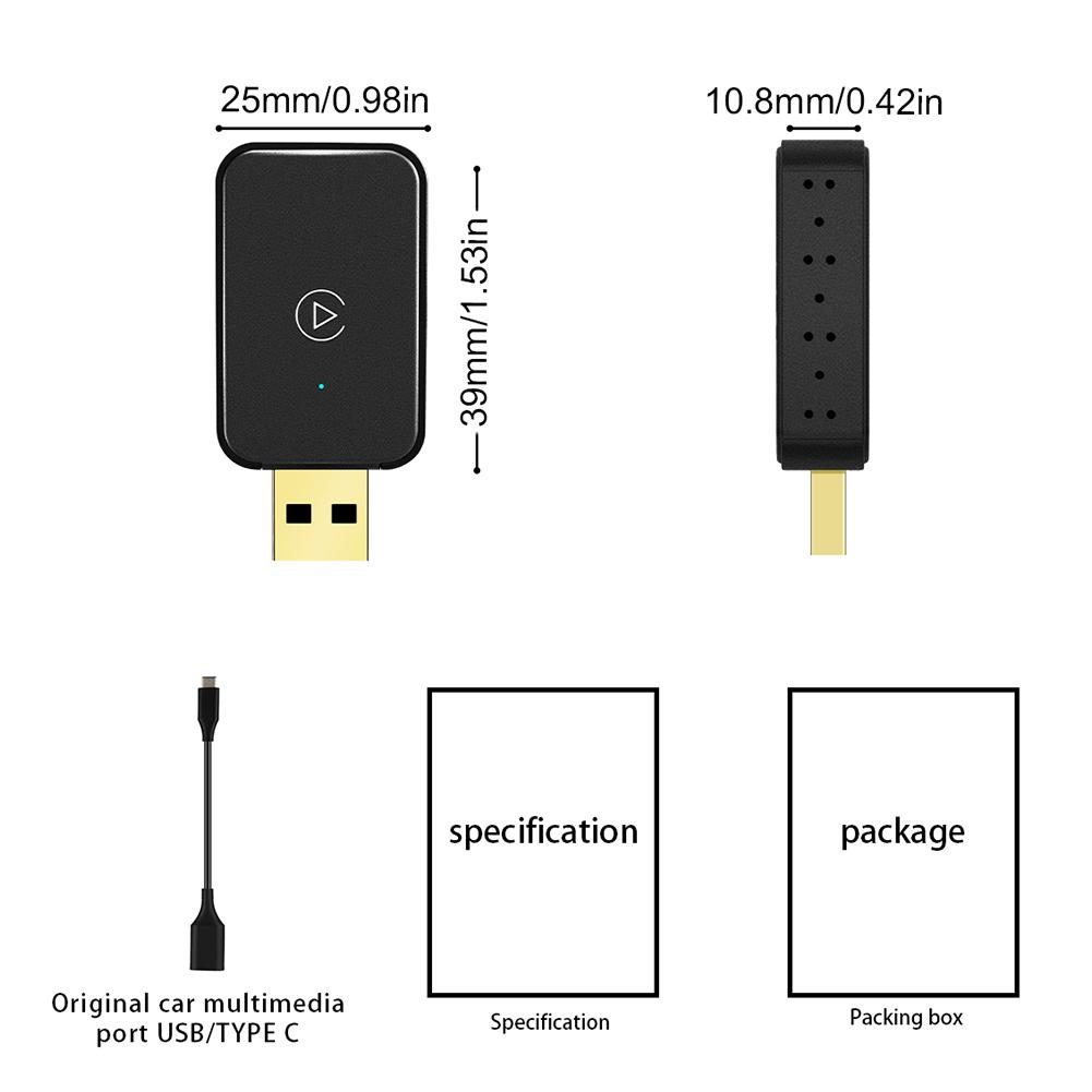 Мини-USB-донгл BT WiFi 5.8G Plug and Play беспроводной CarPlay Android Auto адаптер Smart Link для проводных Carplay Android Auto автомобилей