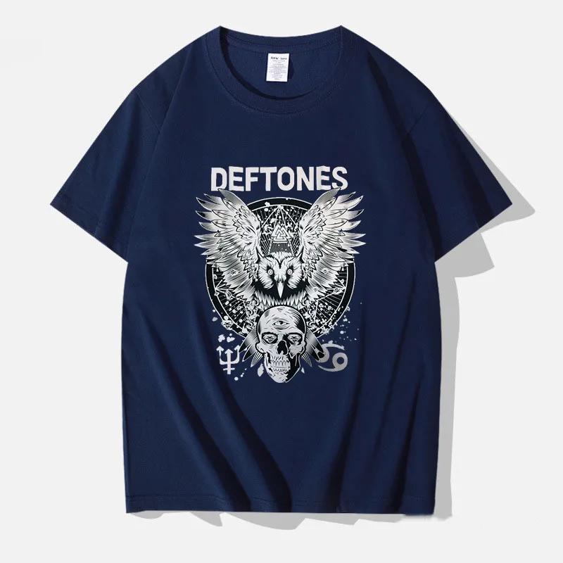 Мужской мерч Deftones Чино Морено Принт бриллианта Женская футболка Повседневная базовая Футболка с круглым вырезом Черная с коротким рукавом