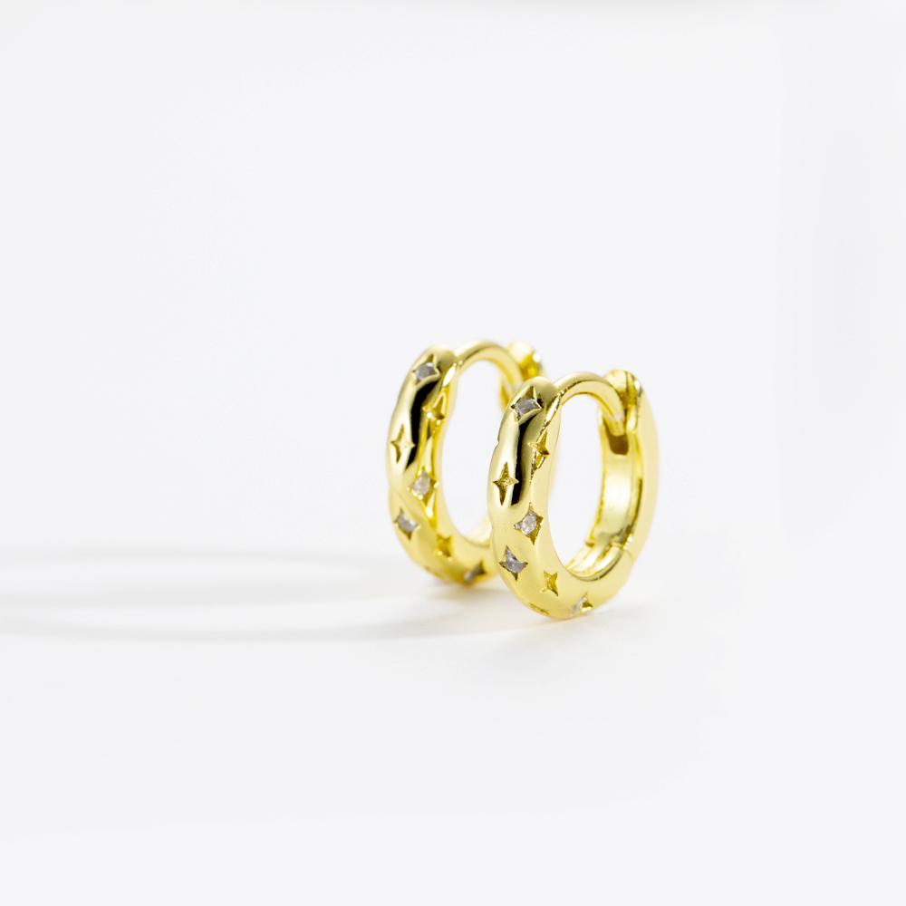 ANDYWEN 100% стерлингового серебра 925 пробы, золота 7 мм, обручи со звездами и фианитами, женские обручи в стиле рок-панк, ювелирные изделия, подарок на День святого Валентина