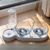 Cat Bowl, Pet Automatic Water Dispenser, Feeder, Double Bowl Integrated Moisture-proof Mouth, Cat and Dog Bowl, Pet Food Utensils