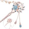 1PC Hair Sticks Rhinestones Crystal Flowers Women Headdress Elegant Hairpins Headwear Hair Jewelry Hair Clip