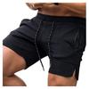 Мужские шорты для фитнеса, штанги для тяжелой атлетики, приседания, разноцветные брюки на молнии с карманами для тренировок, бодибилдинга