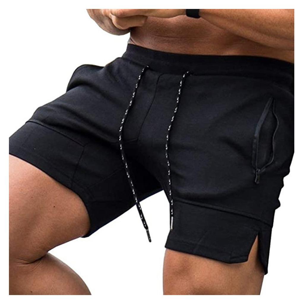 Мужские шорты для фитнеса, штанги для тяжелой атлетики, приседания, разноцветные брюки на молнии с карманами для тренировок, бодибилдинга